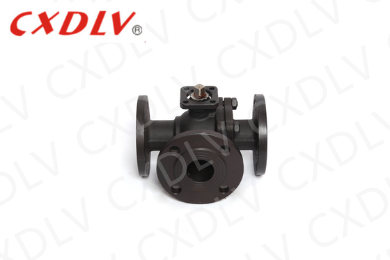 Flanged ISO5211 Direct Mounting Pad WCB Drieweg Ball Valve PN16 met PTFE Seaat