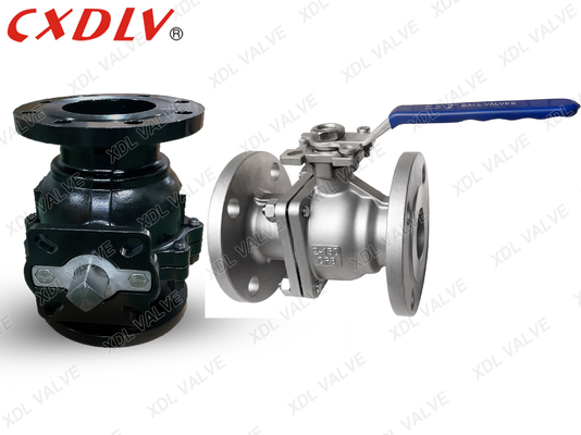 Carbon Steel A216WCB Flanged Ball Valve met RPTFE stoel voor afvalwaterzuivering
