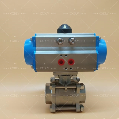 Elektrische/ pneumatische roestvrijstalen/koolstofstalen schroefdraad kogelkraan NPT klep