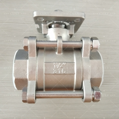 Elektrische/ pneumatische roestvrijstalen/koolstofstalen schroefdraad kogelkraan NPT klep