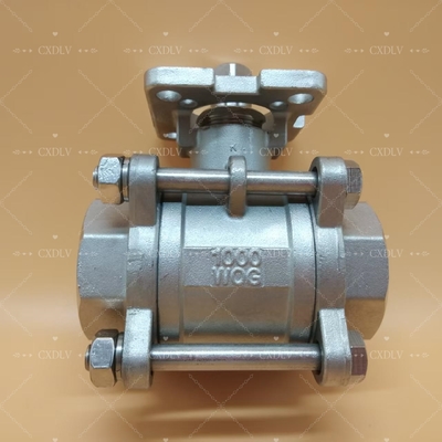 Elektrische/pneumatische roestvrijstalen kogelkraan met schroefdraad - NPT-aansluiting, 2-delige kogelkraan