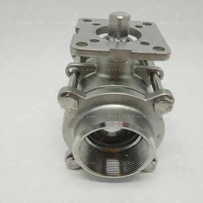 Elektrische/pneumatische roestvrijstalen kogelkraan met schroefdraad - NPT-aansluiting, 2-delige kogelkraan