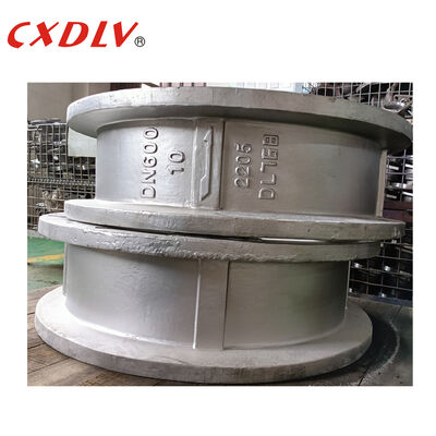 DN600 Dual Plate Check Valve Duplex Staal 2205 PN10 Flanged