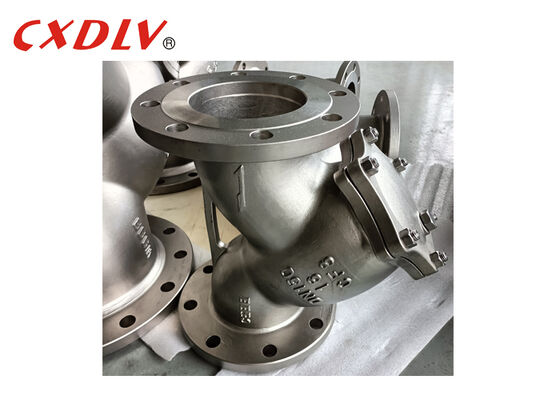 DN150 CF8 Y Strainer Valve PN16 Flanged Ended 300Micron Mesh met Barmagnet