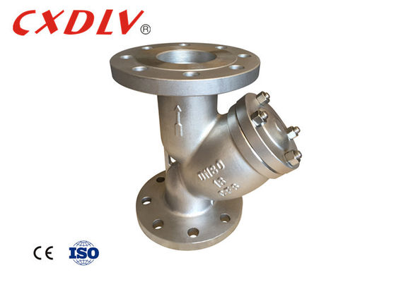 Duplex vlekkestoel van roestvrij staal Y-schermklep CF8/CF8M DN 100 Flankenverbinding