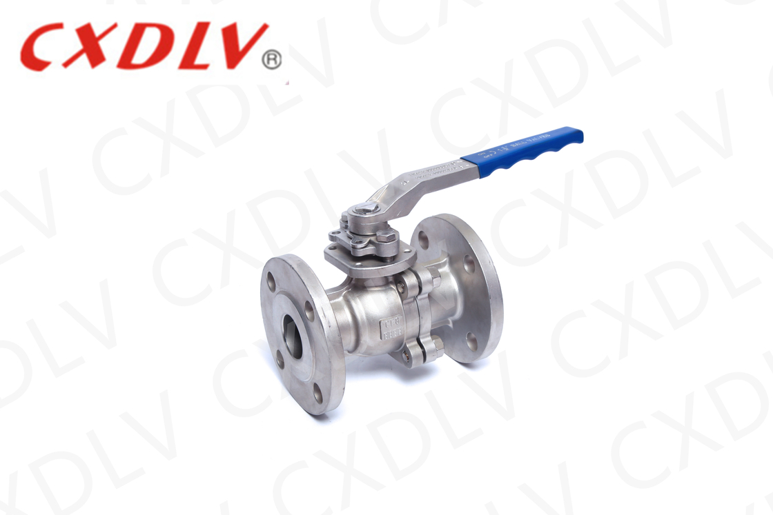 1/2"-8" laag platform DIN Standard Flange Float Ball Valve met handvat Ss304 / 316 voor water olie gas medium