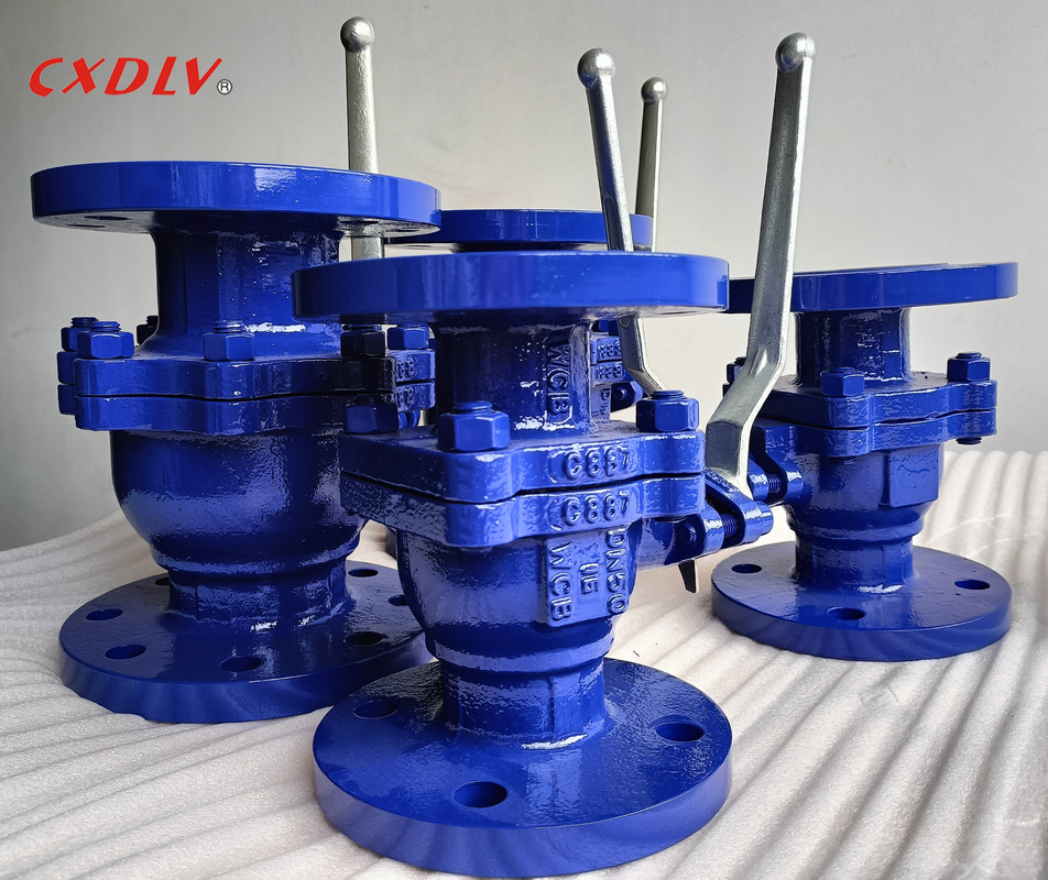 A216 Gr.WCB Flanged Ball Valve 2 Piece Parts met Handle Lever PN16