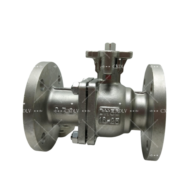 Stainless Steel Ball Valve High Platform Double Flange Valve Compliant with Industrial