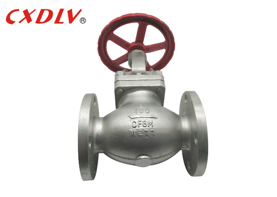 API-klasse 150LB roestvrij staal CF8M Flange Globe Valve 8 Inch 12 Inch Plug Shape