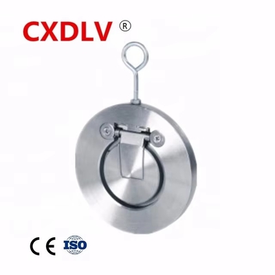 CF8M Flap Check Valve Factory Direct verkoop van hoogwaardige roestvrij staal Zilver OEM Standard Dual Plate Check Valve Algemeen