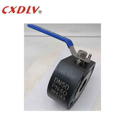 Wafer Type 1 pc Full Bore Ball Valve With Mounting Between Flanges PN 40