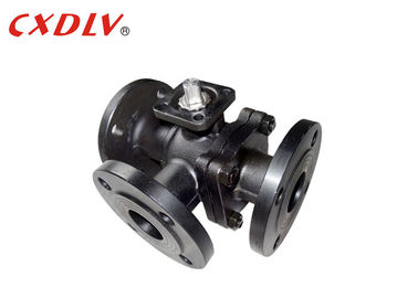 Flanged ISO5211 Direct Mounting Pad WCB Drieweg Ball Valve PN16 met PTFE Seaat